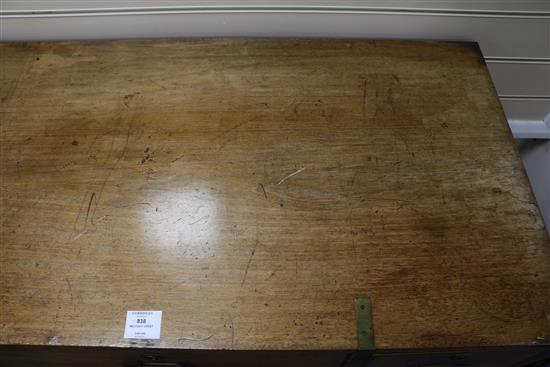 A 19th century mahogany military chest, W.100cm